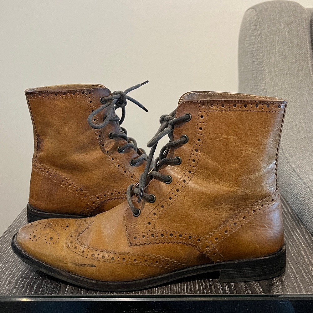 ASOS Brogue Leather Boots. Size 9.5